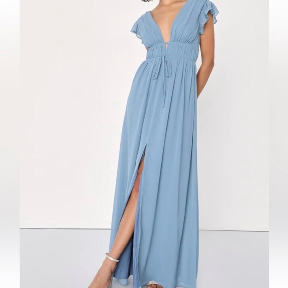 Lulu's Light Blue Maxi Dress